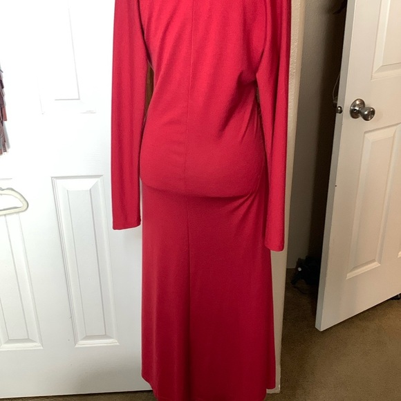Coldwater Creek Red Maxi Dress EUC - Picture 3 of 6